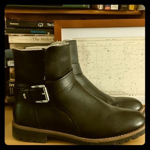Nautica black booties